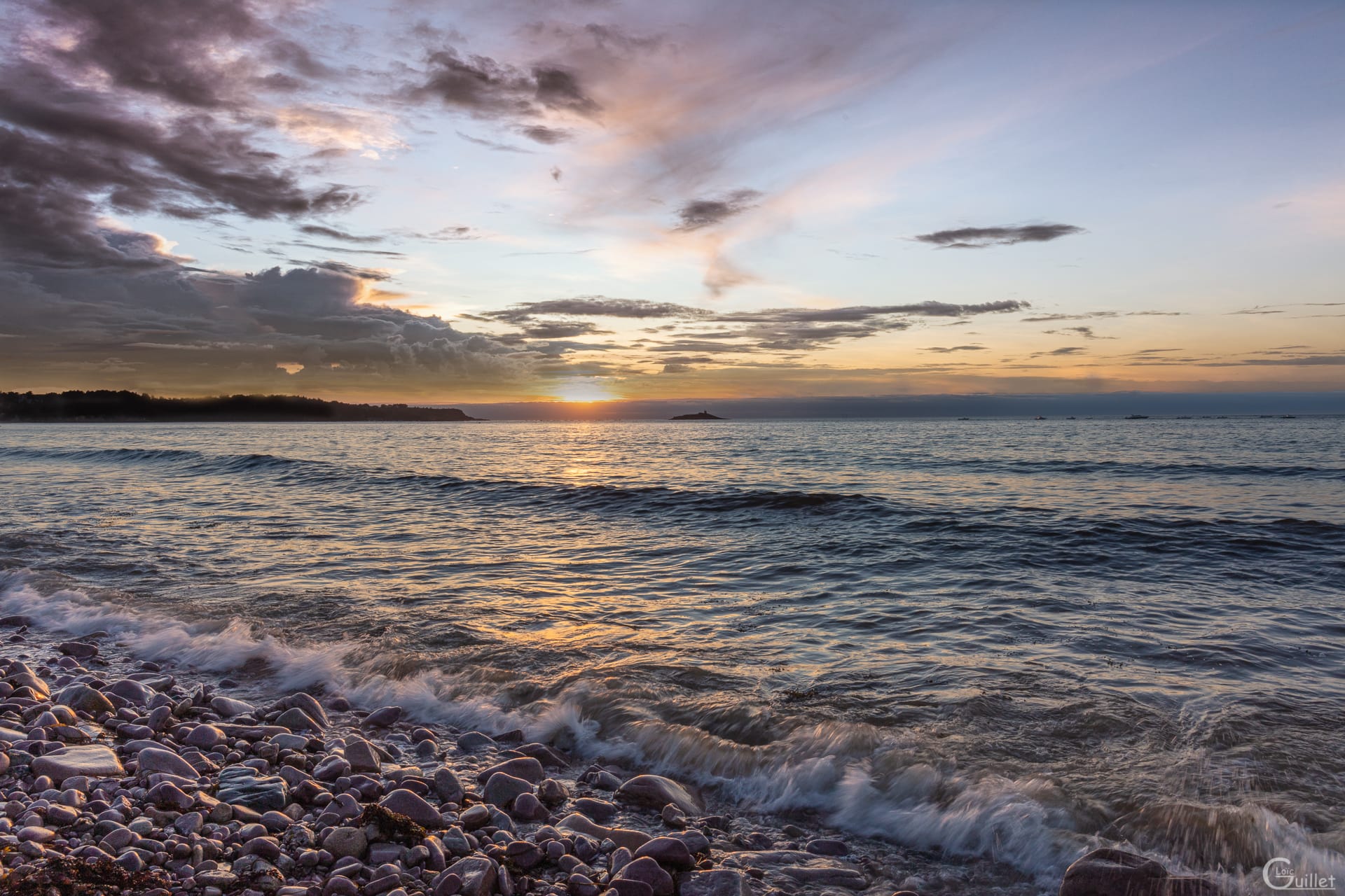 coucher de soleil sur l'îlot St Michel