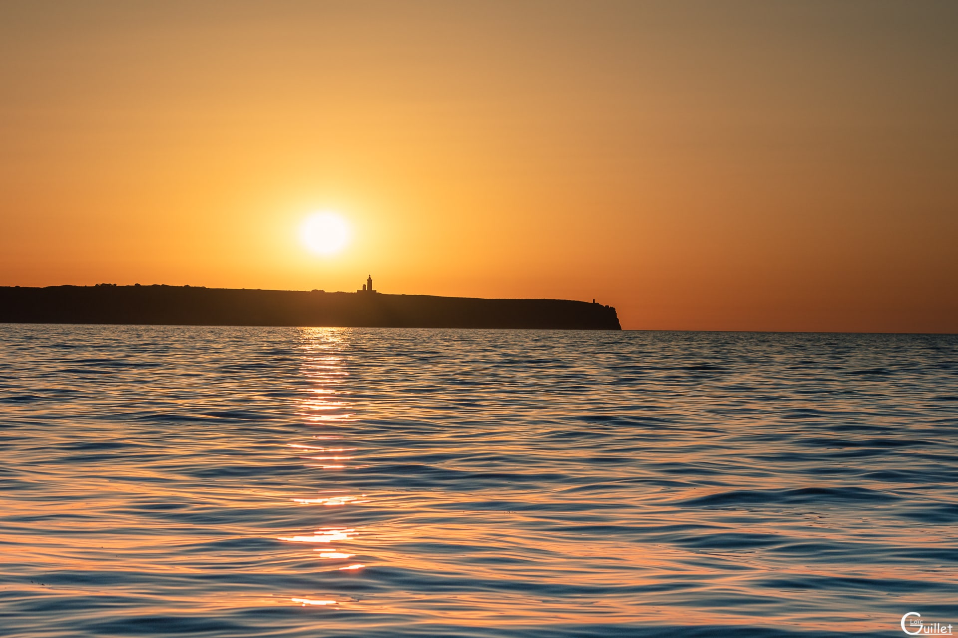 Coucher de soleil en mer au Cap Fréhel