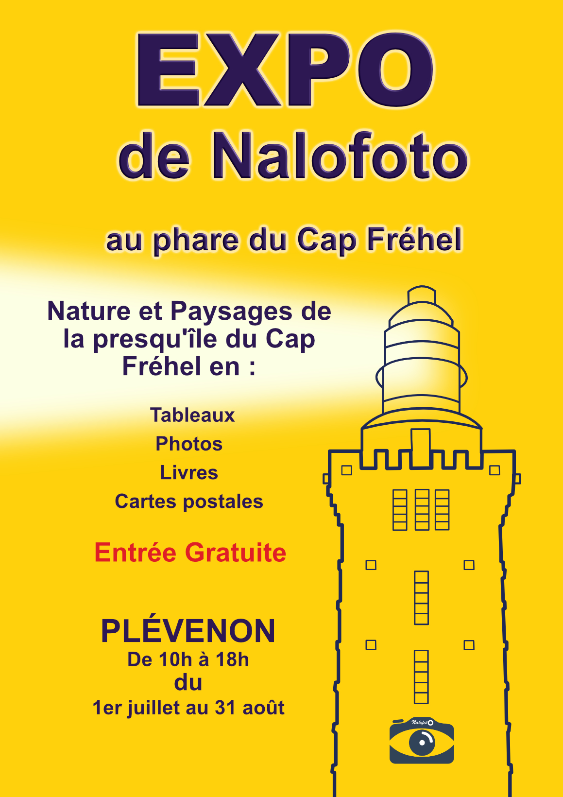 Expo de Nalofoto au phare du Cap Fréhel tout l'été 2023
