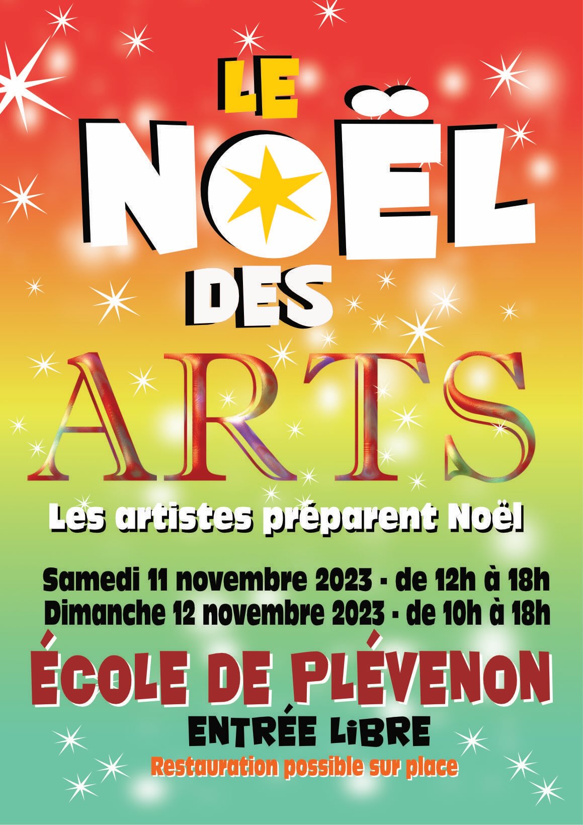 Affiche noël des arts 2023